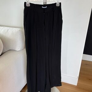 Tronjori Black Trousers with wide legs & Side Pockets Sz Small